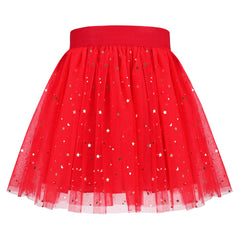 Girls Skirt Pearl Stars Sparkling Tutu Dancing Size 2-12 Years