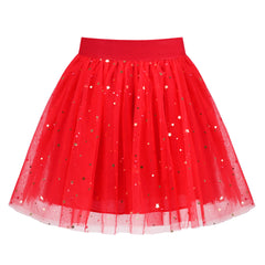 Girls Skirt Pearl Stars Sparkling Tutu Dancing Size 2-12 Years