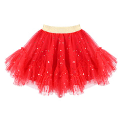 Girls Skirt Pearl Stars Sparkling Tutu Dancing Size 2-12 Years