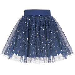 Girls Skirt Pearl Stars Sparkling Tutu Dancing Size 2-12 Years