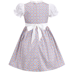 Girls Dress Maid Lace Apron German Dirndl Bavarian Oktoberfest Size 4-14 Years