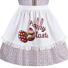 Girls Dress Maid Lace Apron German Dirndl Bavarian Oktoberfest Size 4-14 Years